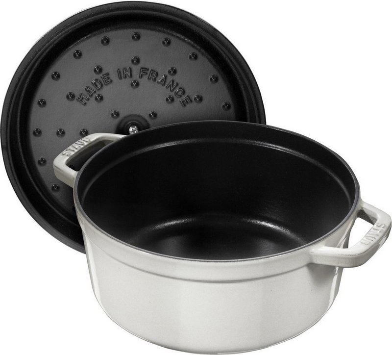 Staub Cocotte rund 20 cm Weisser Trüffel 