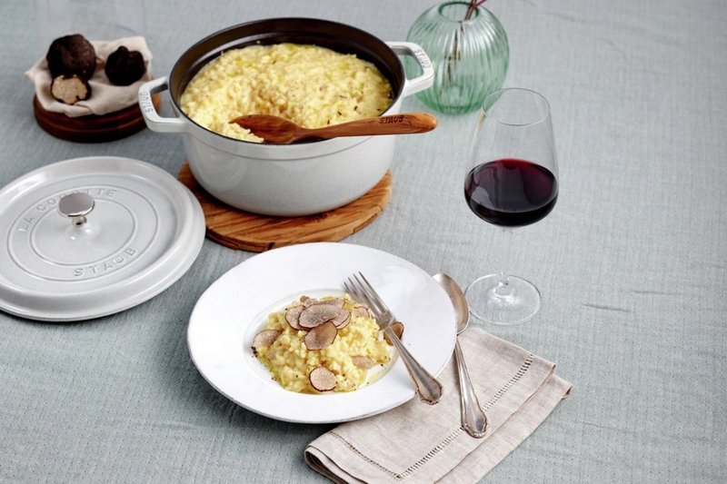 Staub Cocotte rund 20 cm Weisser Trüffel 