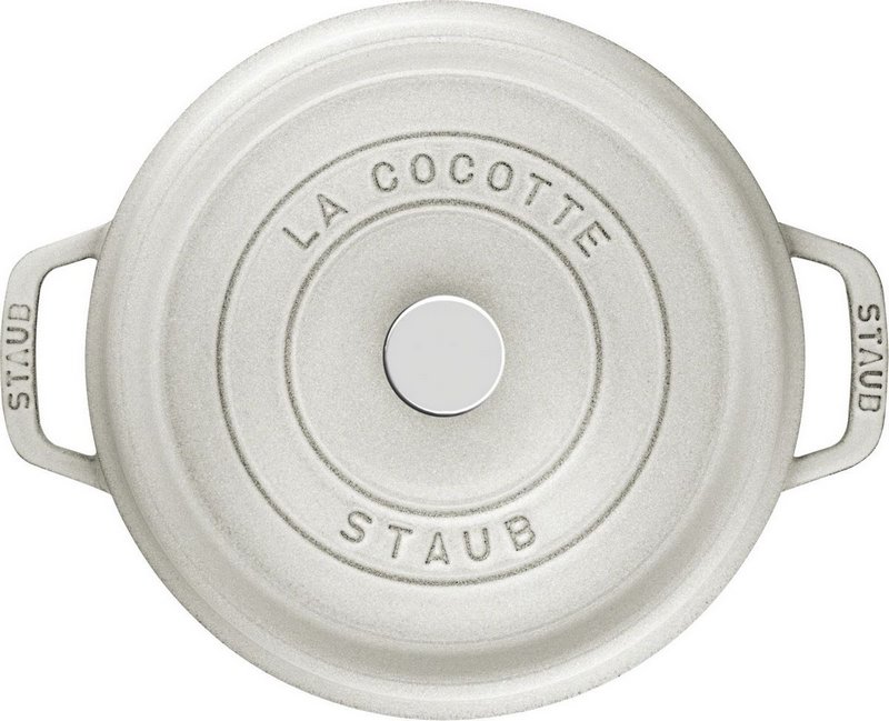 Staub Cocotte rund 24 cm Weisser Trüffel 