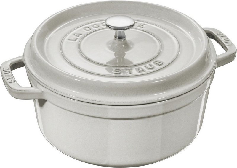 Staub Cocotte rund 26 cm Weisser Trüffel 