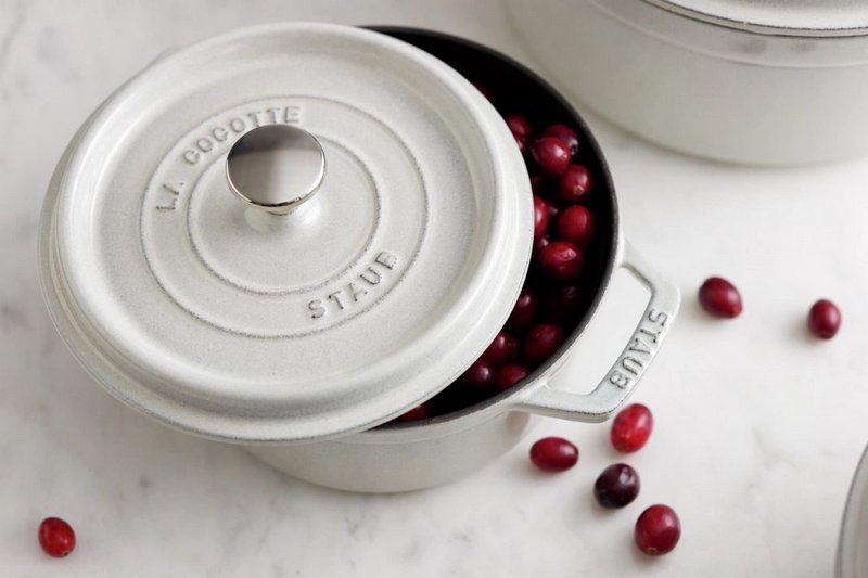 Staub Cocotte rund 26 cm Weisser Trüffel 
