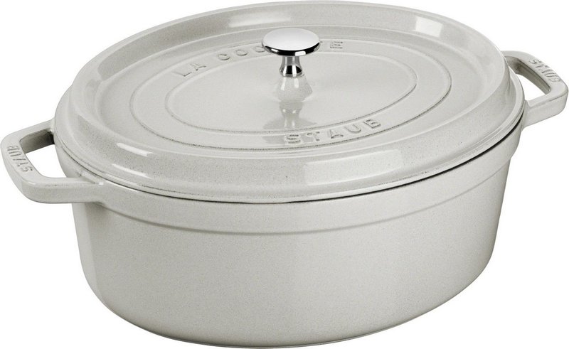 Staub Cocotte oval 31cm Weisser Trüffel 