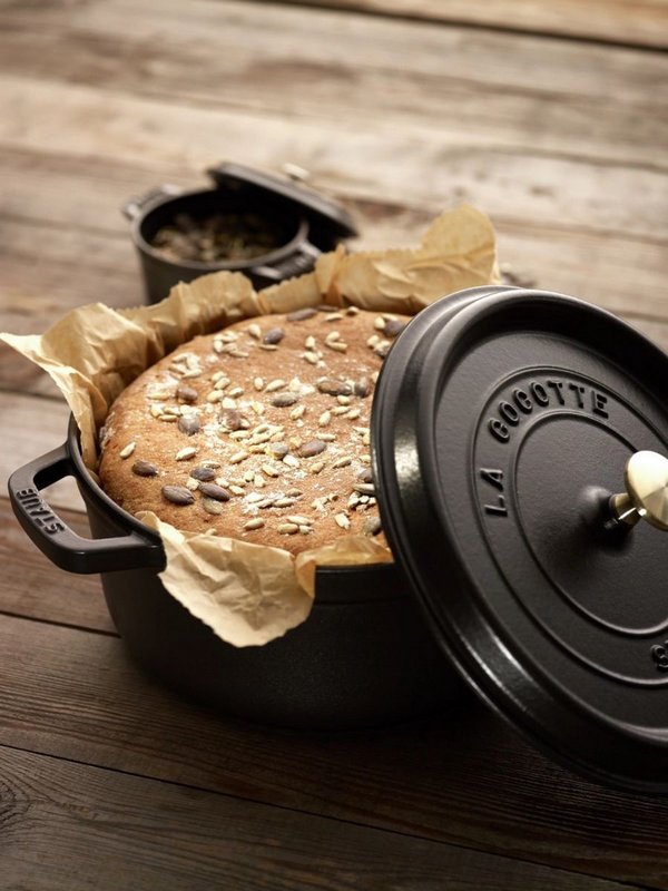 Staub Cocotte rund 26 cm Schwarz 