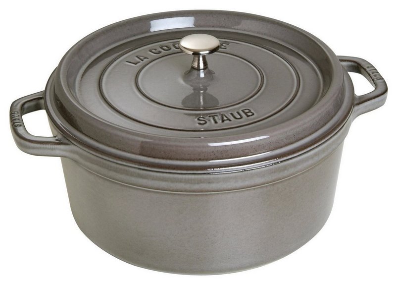 Staub Cocotte rund 26 cm Graphit-Grau 