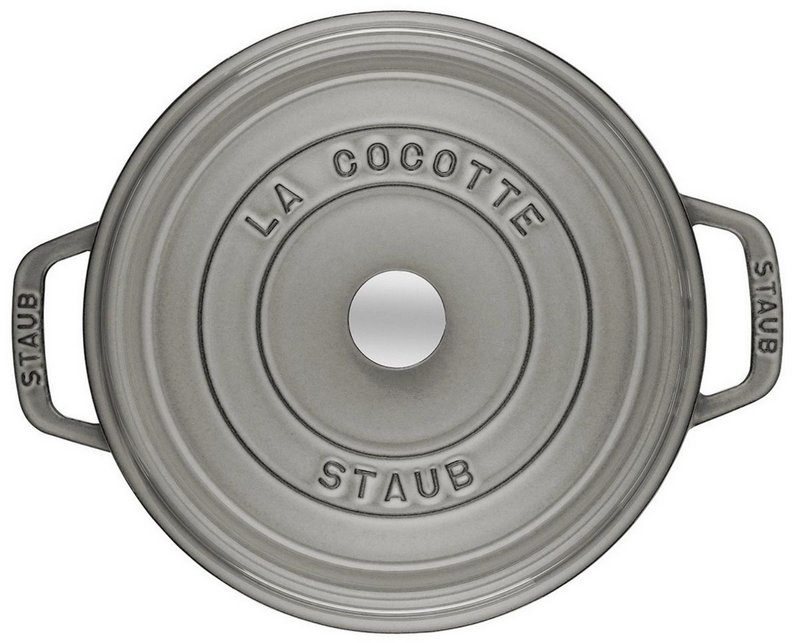Staub Cocotte rund 26 cm Graphit-Grau 