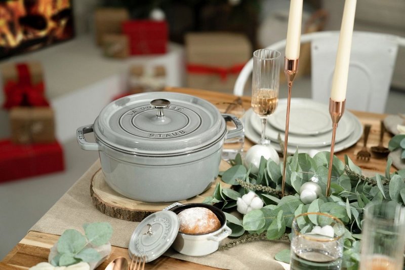 Staub Cocotte rund 26 cm Graphit-Grau 