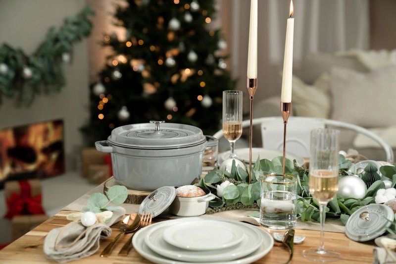 Staub Cocotte rund 26 cm Graphit-Grau 