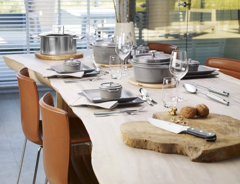 Staub Cocotte rund 28 cm Graphit Grau 