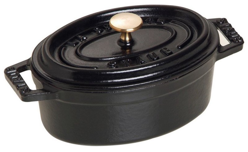 Staub Cocotte oval 29 cm Schwarz 