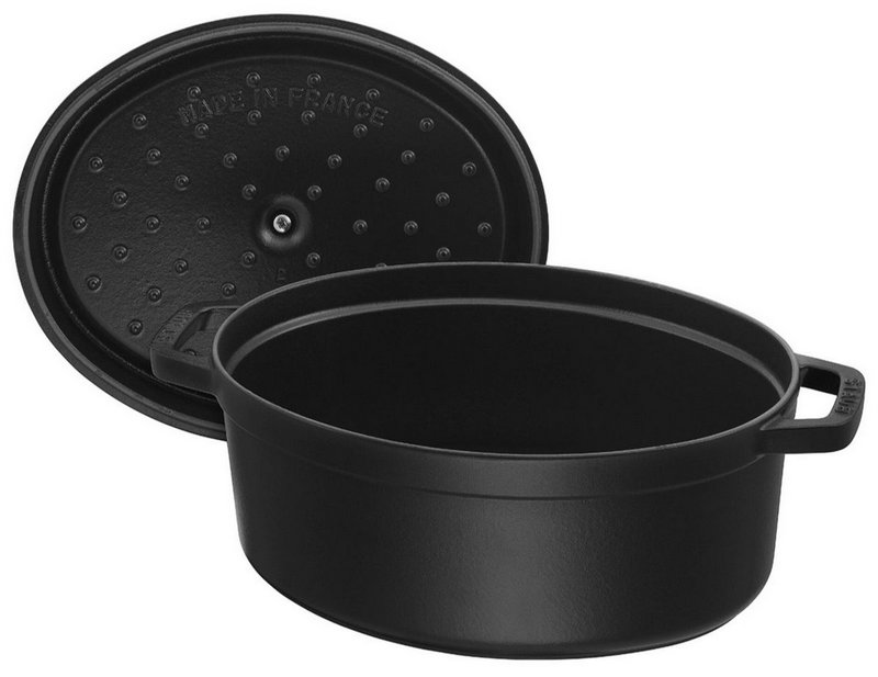 Staub Cocotte oval 31 cm Schwarz 