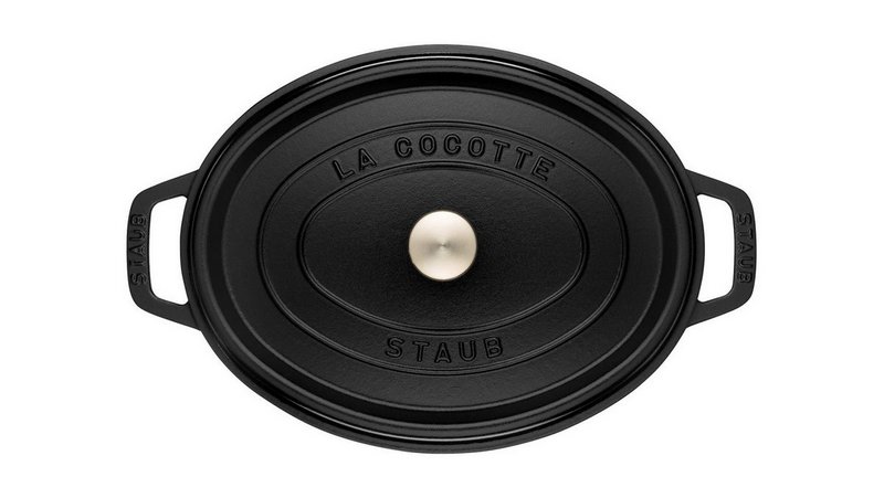 Staub Cocotte oval 31 cm Schwarz 