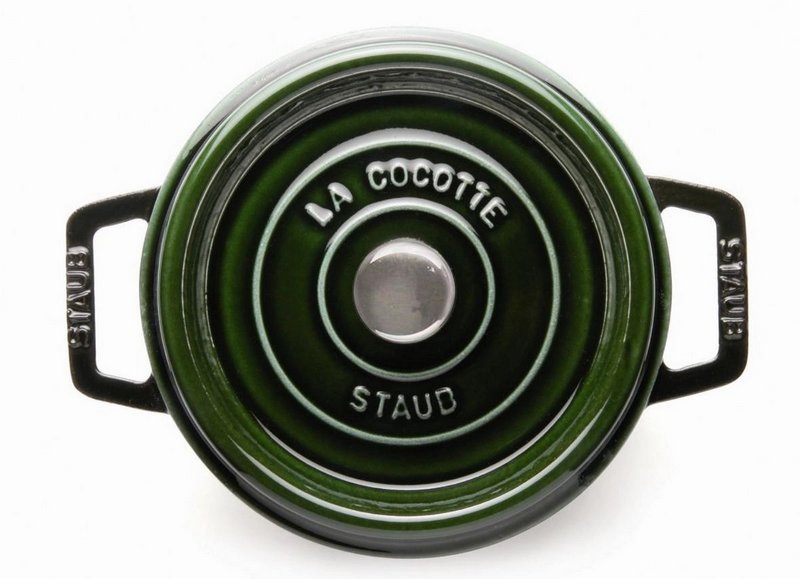 Staub Cocotte rund 22 cm Basilikum Grün 