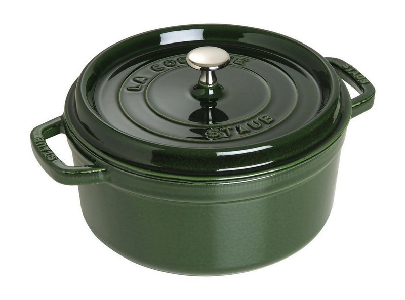 Staub Cocotte rund 24 cm Basilikum Grün 