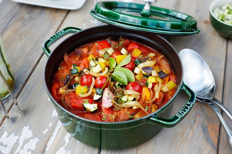 Staub Cocotte rund 24 cm Basilikum Grün 