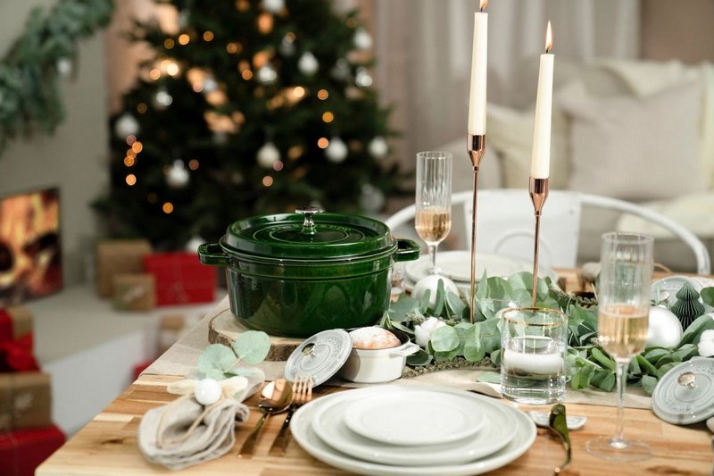 Staub Cocotte rund 24 cm Basilikum Grün 