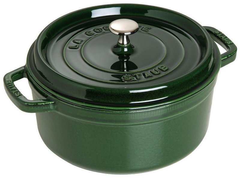 Staub Cocotte rund 26 cm Basilikum Grün 
