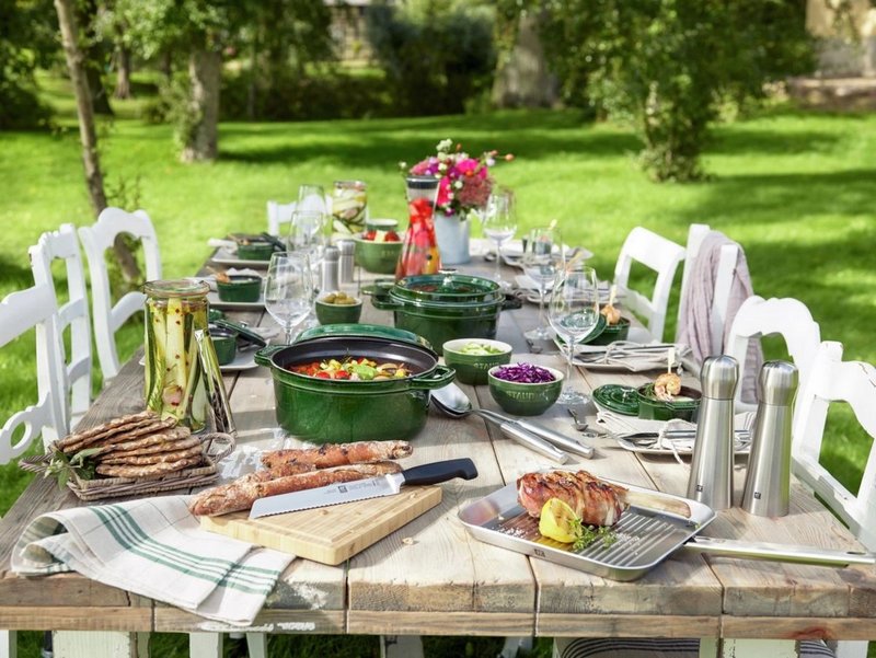 Staub Cocotte rund 28 cm Basilikum Grün 