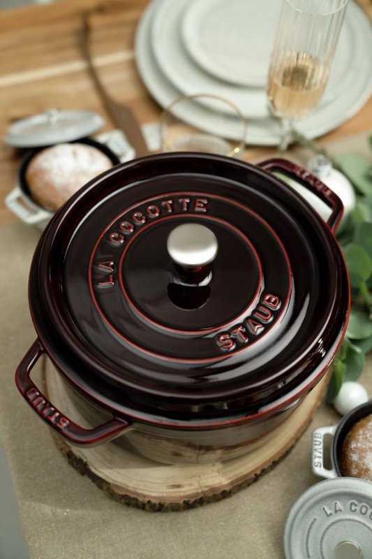 Staub Cocotte rund 28 cm Grenadine Rot 