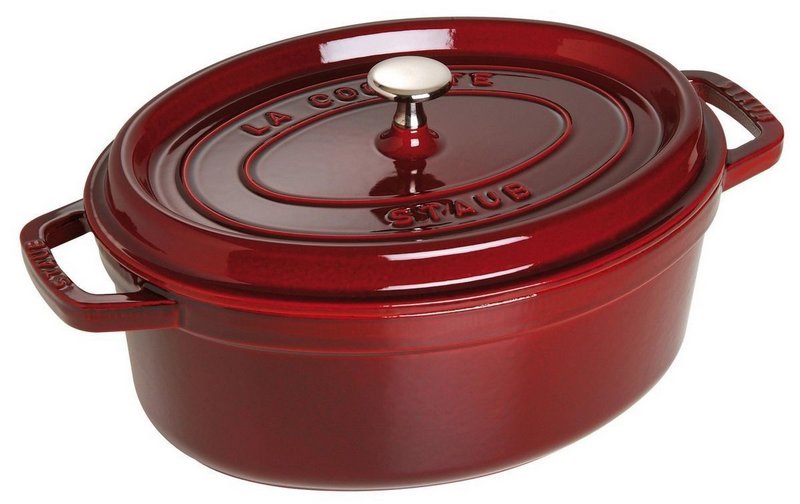Staub Cocotte oval 31 cm Grenadine Rot 