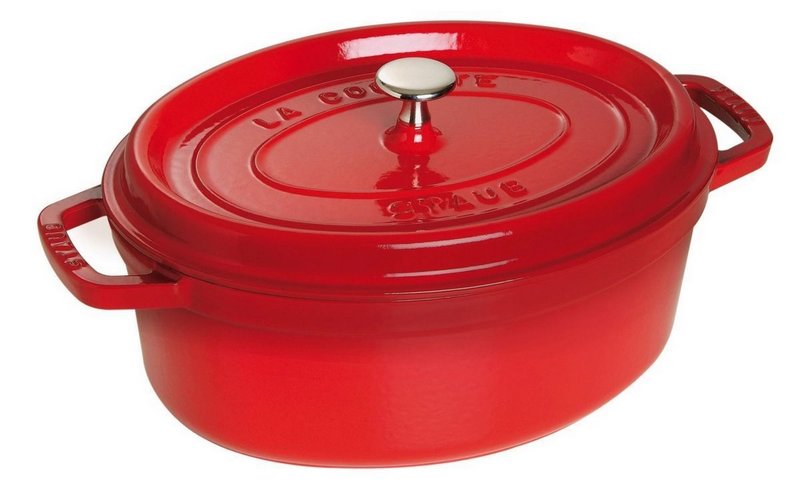 Staub Cocotte oval 29 cm Kirsch Rot 