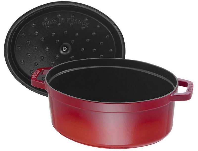 Staub Cocotte oval 31 cm Kirsch Rot 