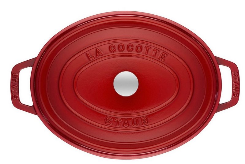 Staub Cocotte oval 31 cm Kirsch Rot 