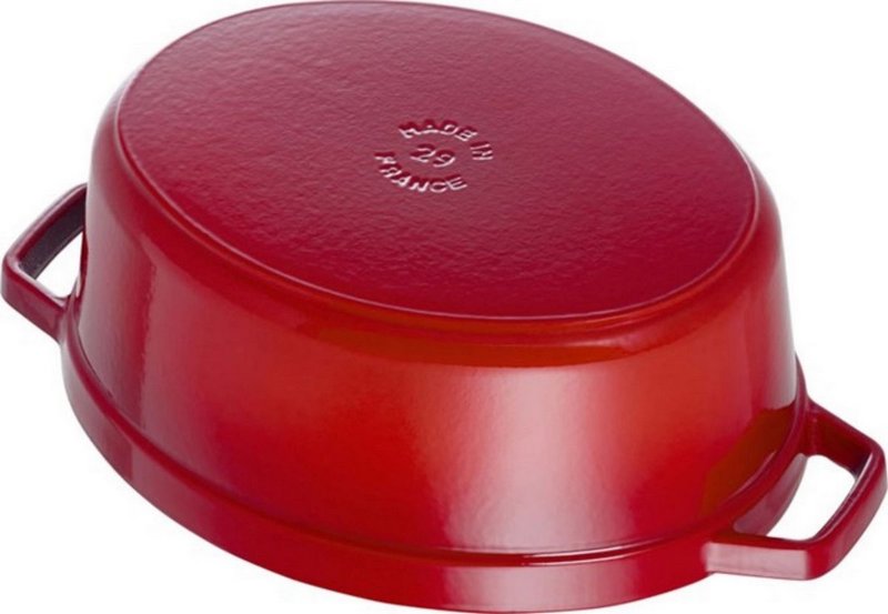 Staub Cocotte oval 31 cm Kirsch Rot 