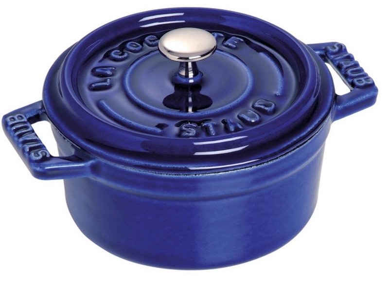 Staub Cocotte rund 22 cm Dunkelblau 