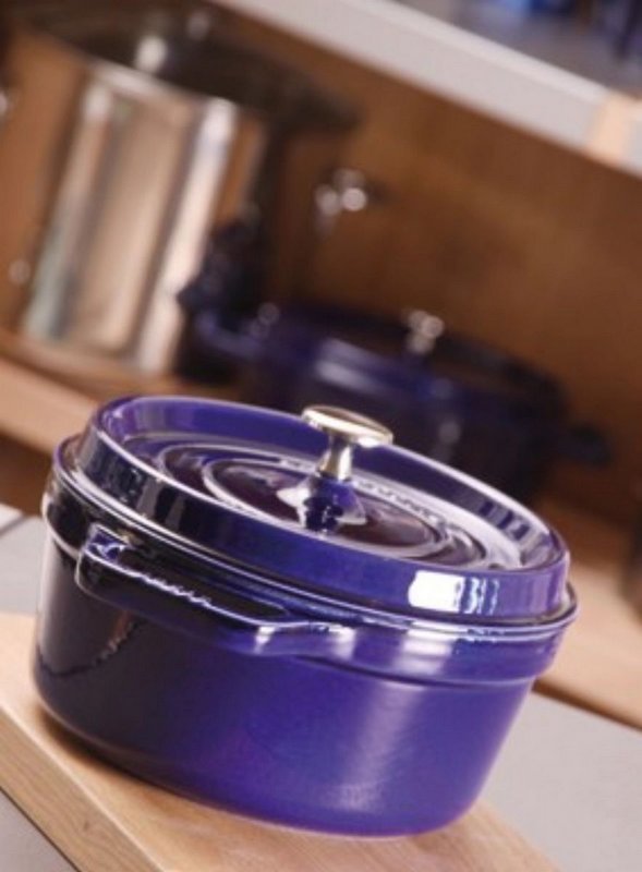 Staub Cocotte rund 26 cm Dunkelblau 