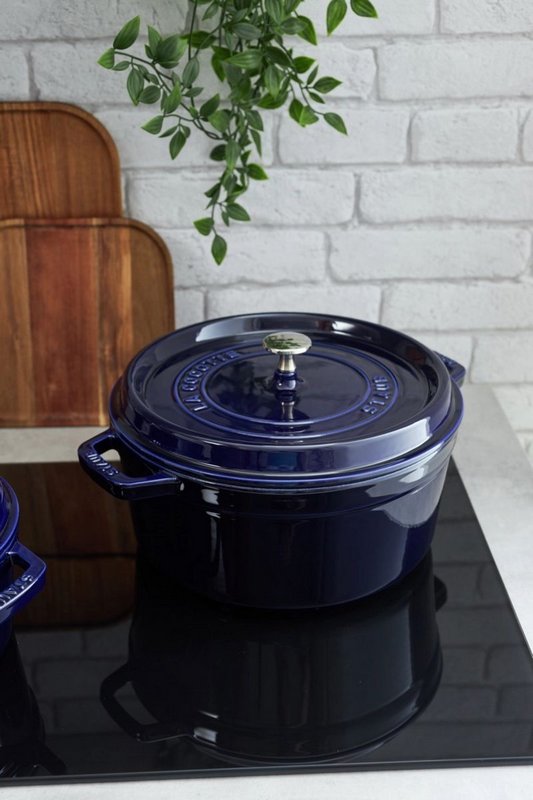 Staub Cocotte rund 28 cm Dunkelblau 