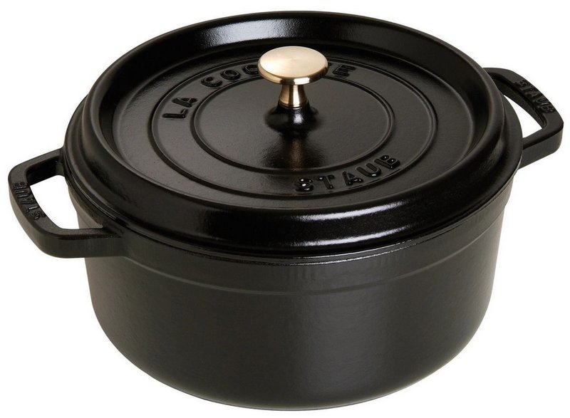 Staub Cocotte rund 34 cm Schwarz 
