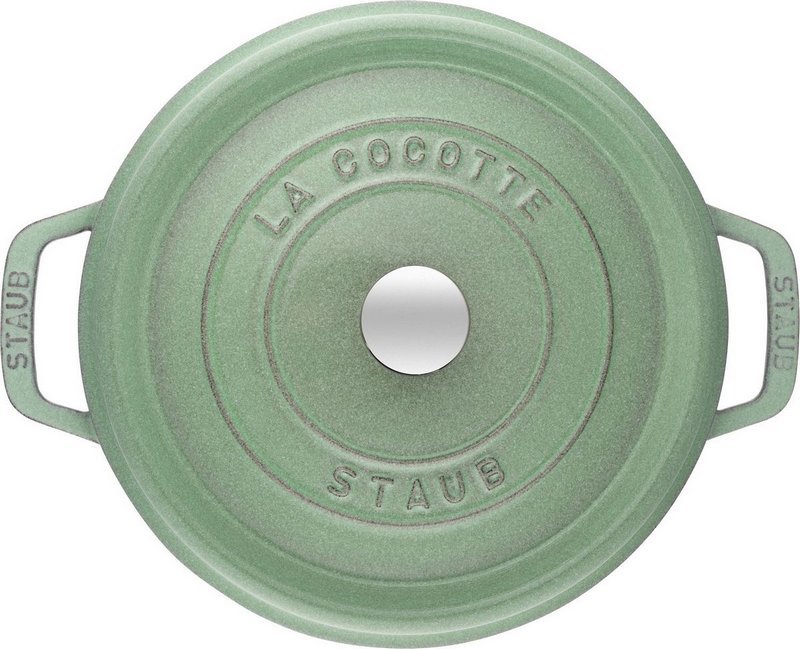 Staub Cocotte rund 22 cm Salbei 