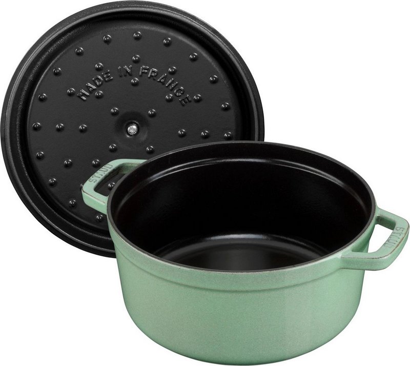 Staub Cocotte rund 28 cm Salbei 