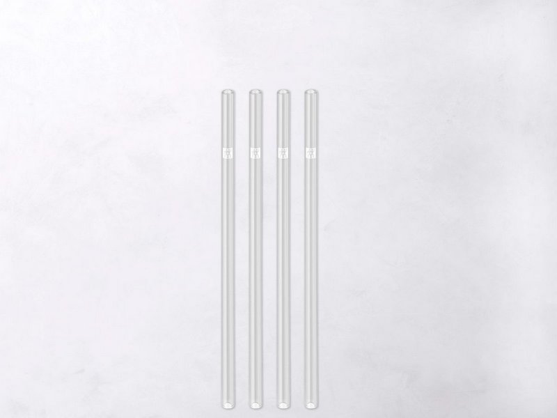 Zwilling Strohhalme Glas transp. gerade 4er Set 23cm D9mm + Bürste 