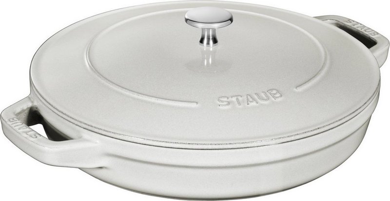 Staub Cocotte rund 24 cm Weisser Trüffel stackable 