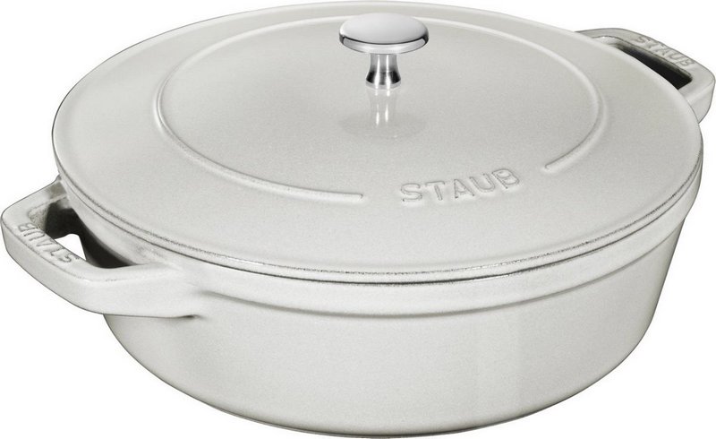 Staub Cocotte rund 24 cm Weisser Trüffel stackable 