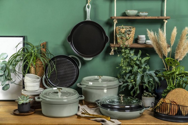 Staub Cocotte rund 26 cm Eucalyptus 