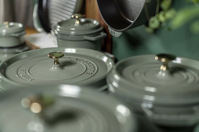 Staub Cocotte rund 28 cm Eucalyptus 