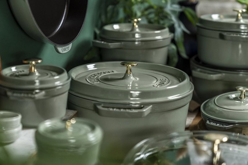 Staub Cocotte rund 28 cm Eucalyptus 
