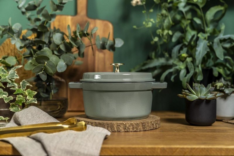 Staub Cocotte rund 20 cm Eucalyptus 