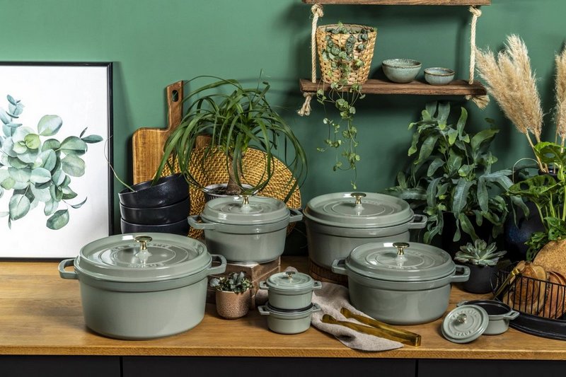 Staub Cocotte rund 20 cm Eucalyptus 