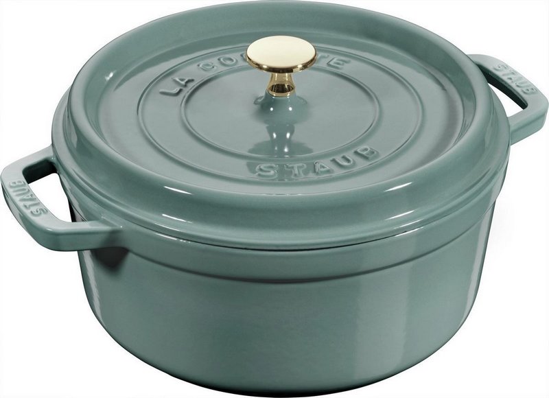 Staub Cocotte rund 22 cm Eucalyptus 
