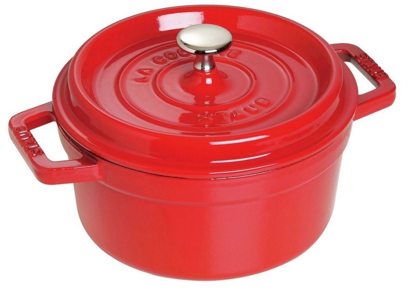 Staub Cocotte rund 22 cm Kirsch Rot 