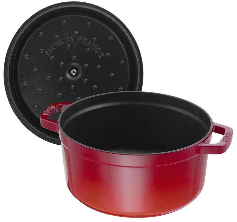 Staub Cocotte rund 22 cm Kirsch Rot 