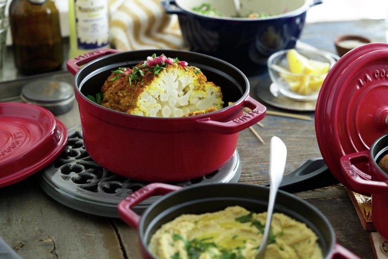 Staub Cocotte rund 22 cm Kirsch Rot 
