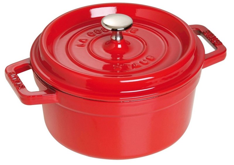 Staub Cocotte rund 24 cm Kirsch Rot 