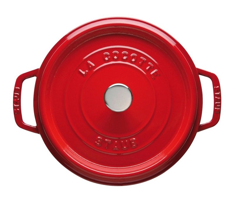 Staub Cocotte rund 24 cm Kirsch Rot 