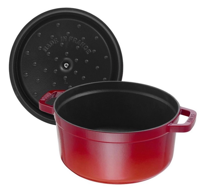 Staub Cocotte rund 28 cm Kirsch Rot 