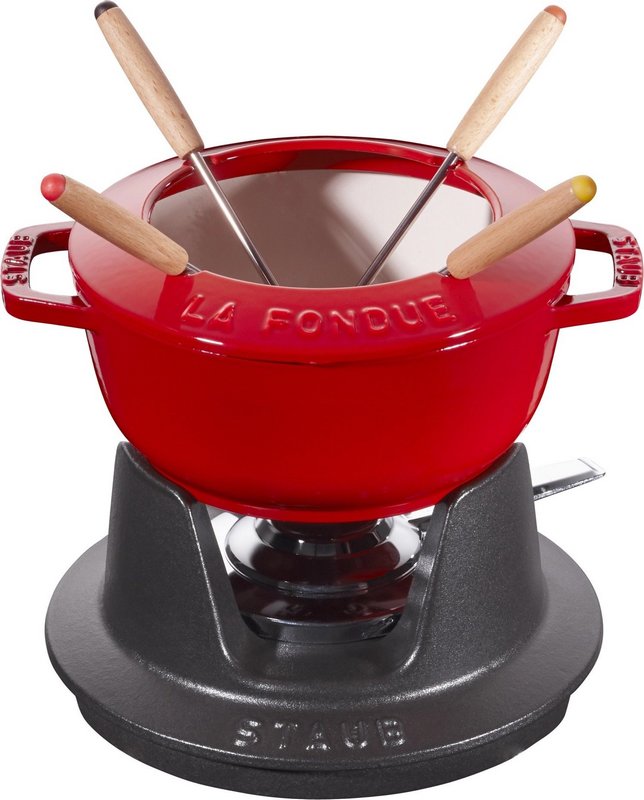Staub Fondue Set 16 cm Kirsch Rot 
