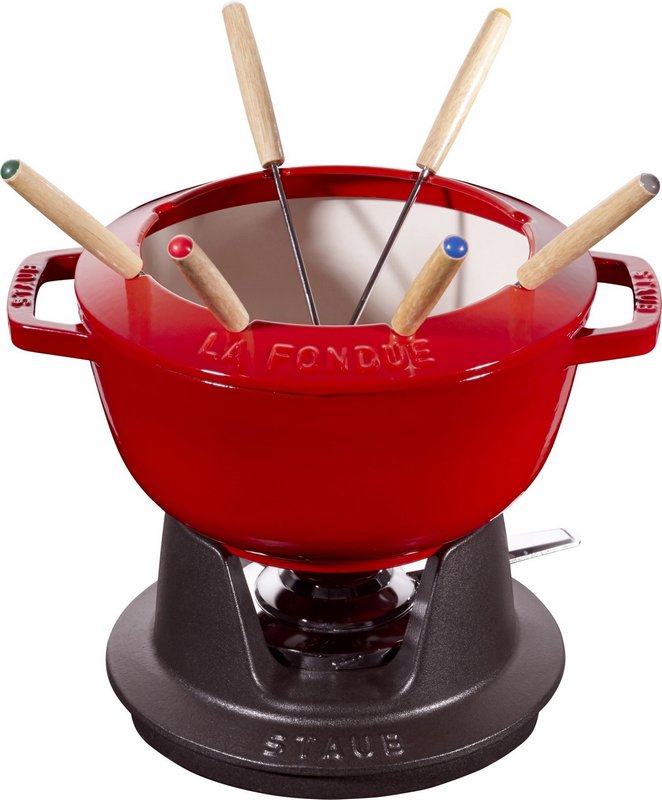 Staub Fondue Set 20 cm Kirsch Rot 